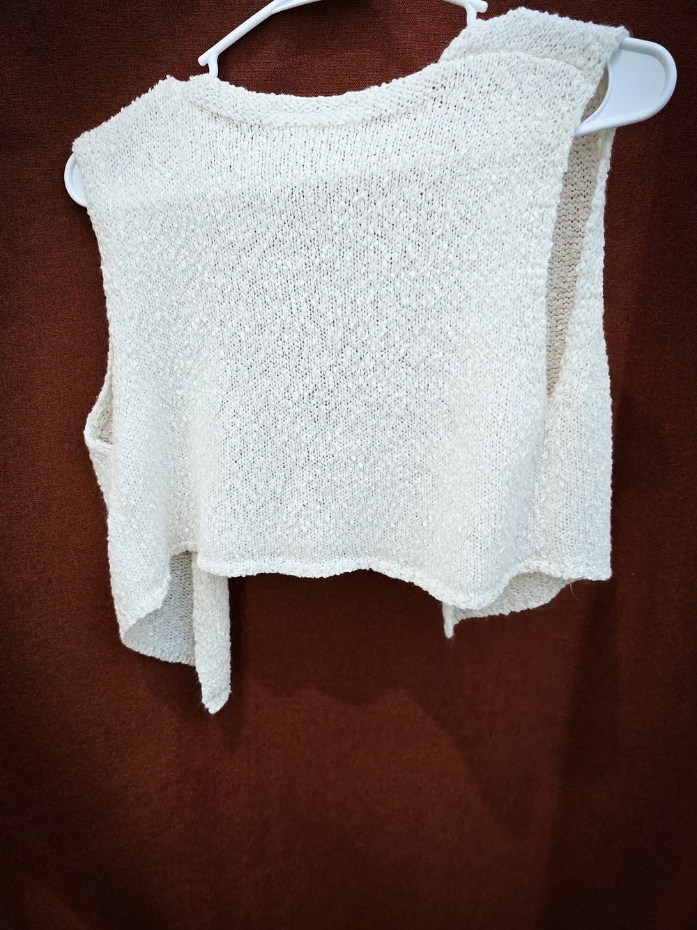 Altar’d State cozy ivory knit open-front sweater vest in size M - Picture 3 of 5